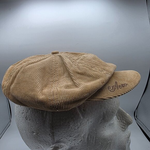 Aeropostale Corduroy Brown Newsboy Caddy Hat Cap Casual Sports Formal Outdoors